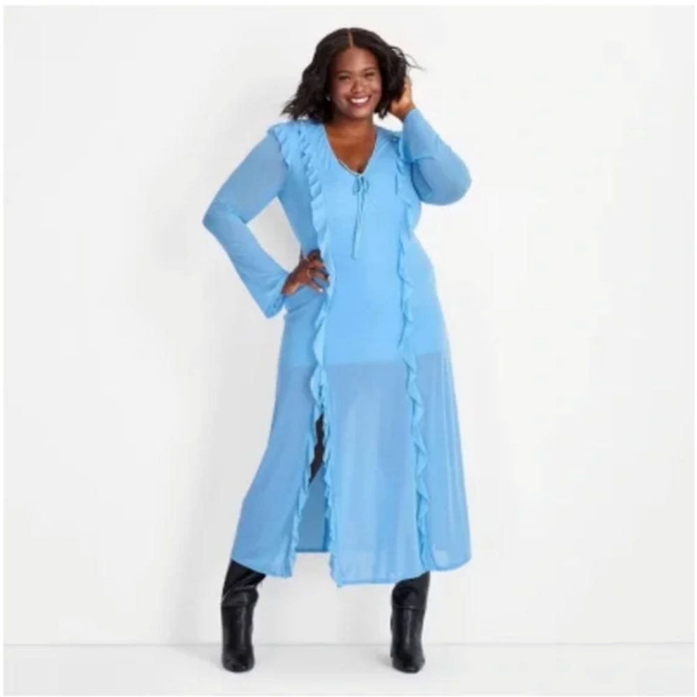 Future Collective Blue Maxi Dress NWT